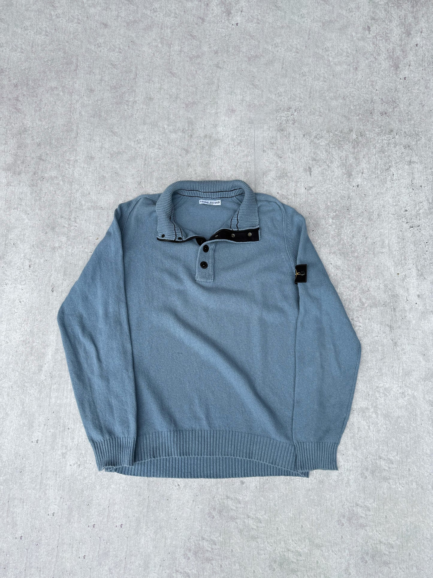 STONE ISLAND KNITTED BUTTON UP