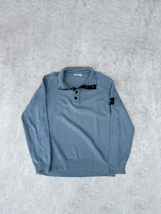 STONE ISLAND KNITTED BUTTON UP