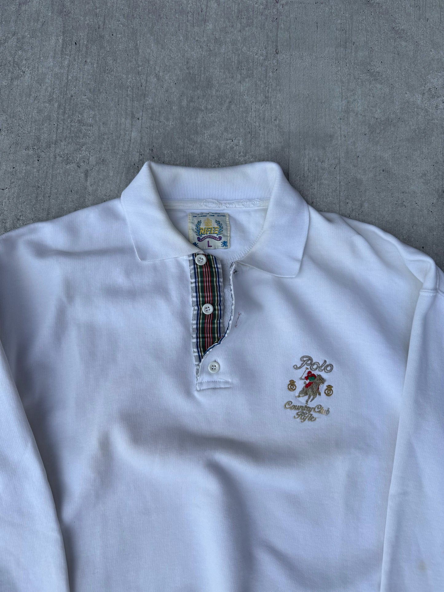 WHITE POLO SWEATER