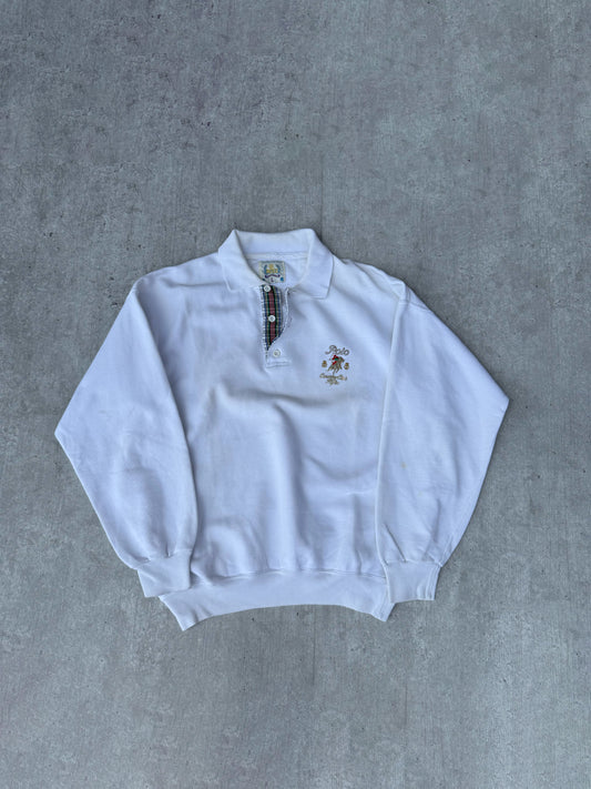 WHITE POLO SWEATER
