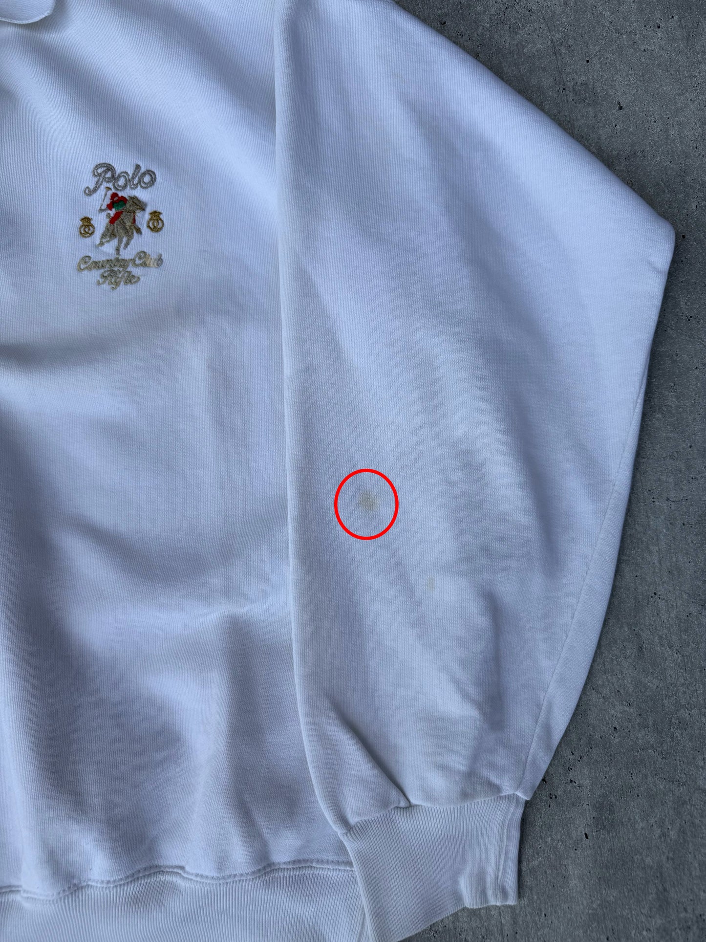 WHITE POLO SWEATER